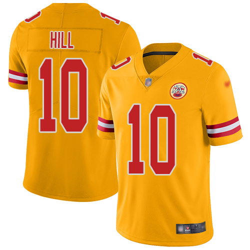 Men Kansas City Chiefs #10 Hill Tyreek Limited Gold Inverted Legend Football Nike NFL Jersey